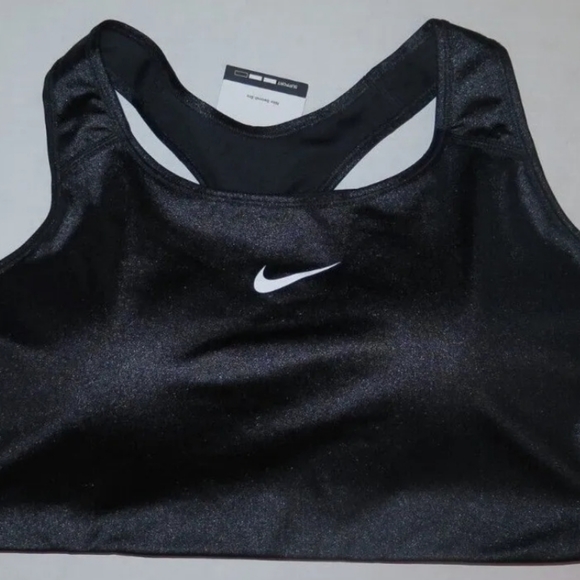 Nike Other - Nike plus size swoosh bra shiny black NWT 3X